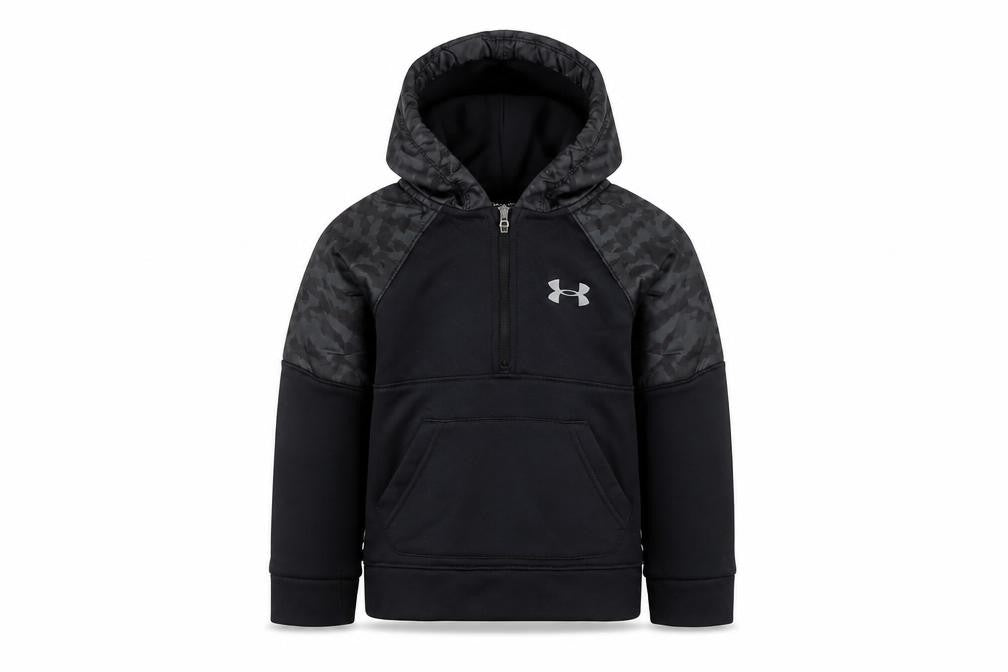 Under Armour Boys Black 3-4 Years Pullover Hoodie with Camouflage Detail