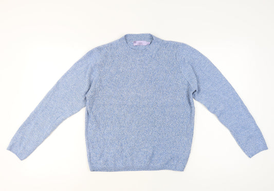 Honor Millburn Women's Blue Acrylic Cable Knit Jumper Size S