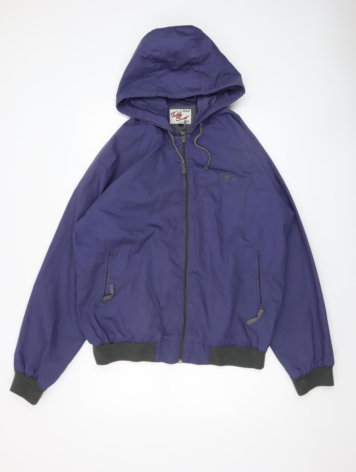Teddi's Sport Men's Blue XL Hooded Windbreaker Jacket