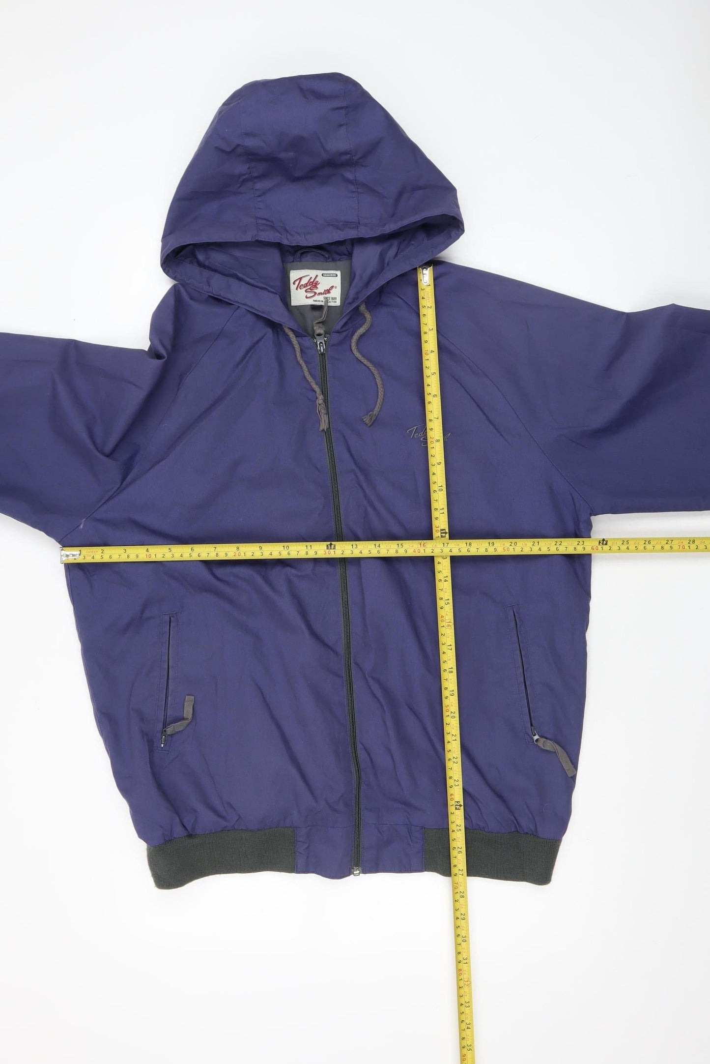 Teddi's Sport Men's Blue XL Hooded Windbreaker Jacket