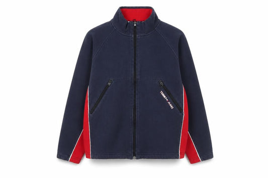 Tommy Hilfiger Boys Blue Full Zip Cotton Jacket Size L Classic Logo