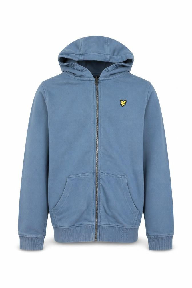 Lyle & Scott Junior Boys Blue Full Zip Hoodie 10-11 Years Cotton Logo