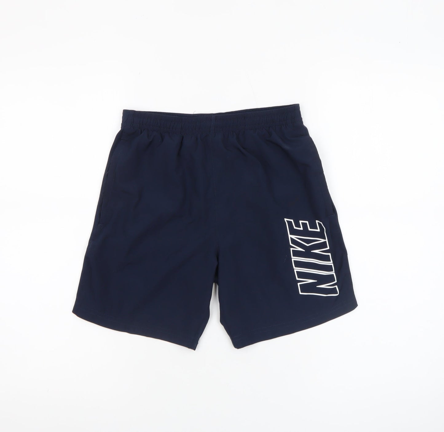 Nike Boys Navy Blue Dri-FIT Athletic Shorts Size M - Quick Dry Activewear