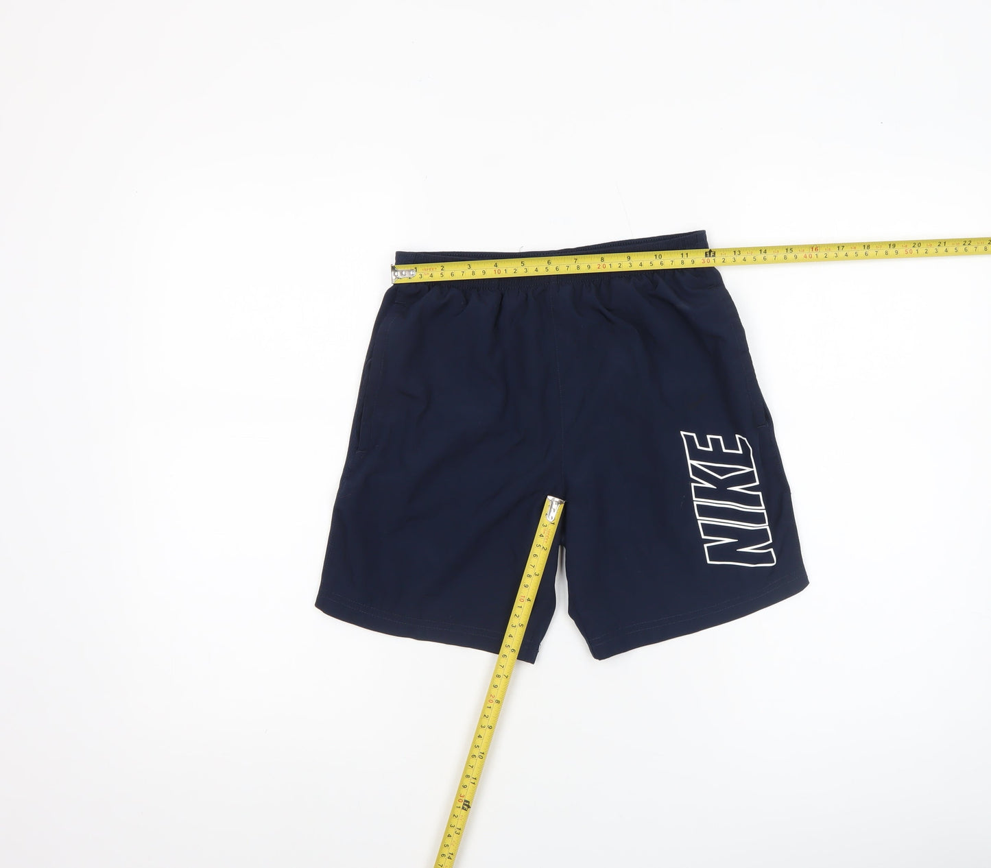 Nike Boys Navy Blue Dri-FIT Athletic Shorts Size M - Quick Dry Activewear