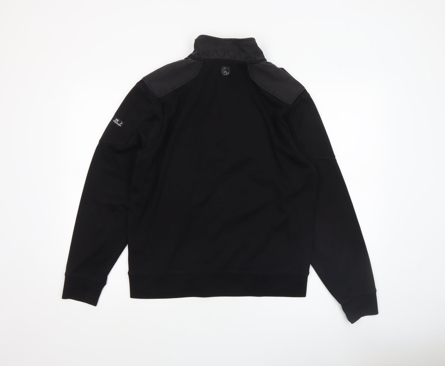 Duck and Cover Men's Black Medium 1/2 Zip Sweatshirt High Neck