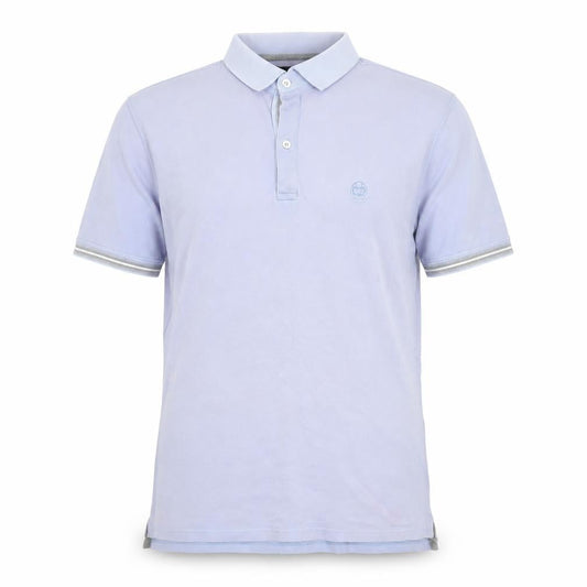 Massimo Dutti Men's Light Blue Casual Fit Cotton Polo Shirt M