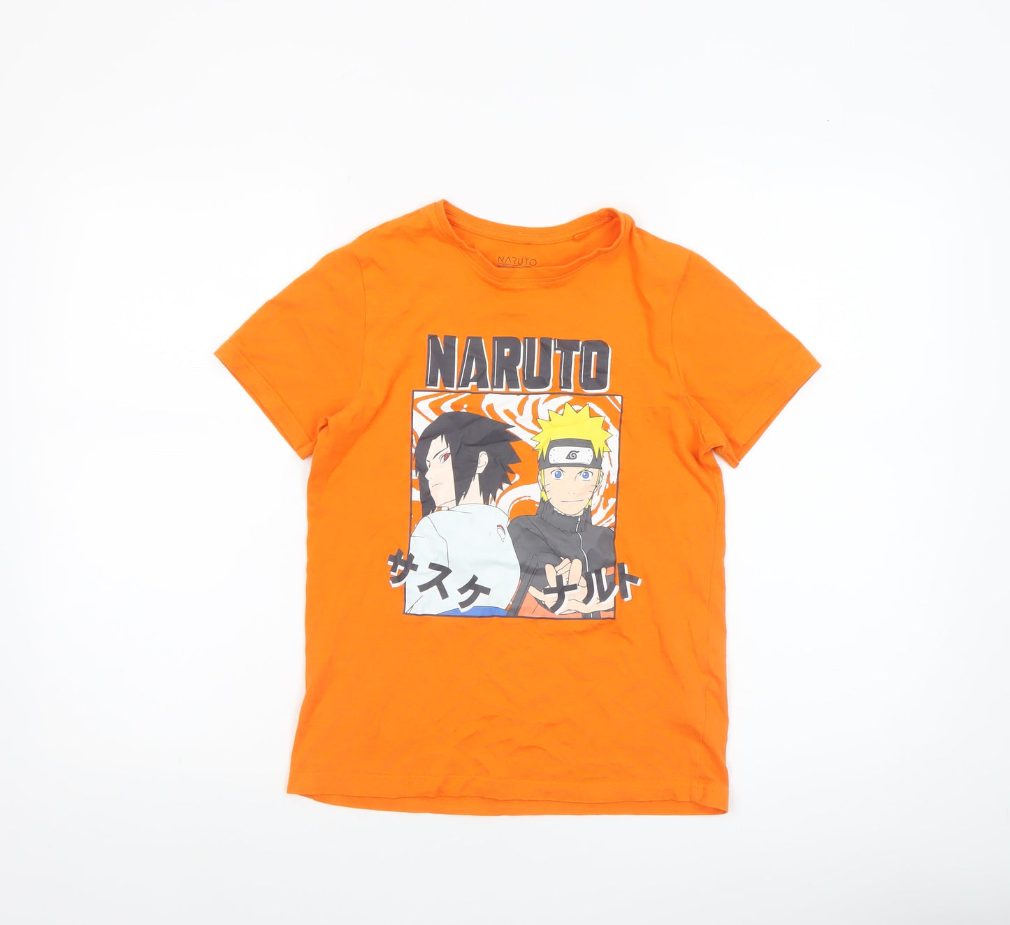 Naruto Shippuden Boys Orange 9-10 Years Graphic Cotton T-Shirt
