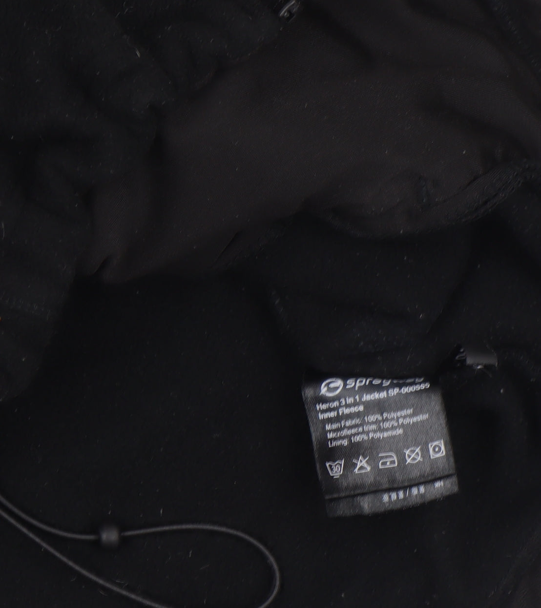 Sprayway Men's Black 3-in-1 Fleece Jacket Size S Outdoor Full Zip