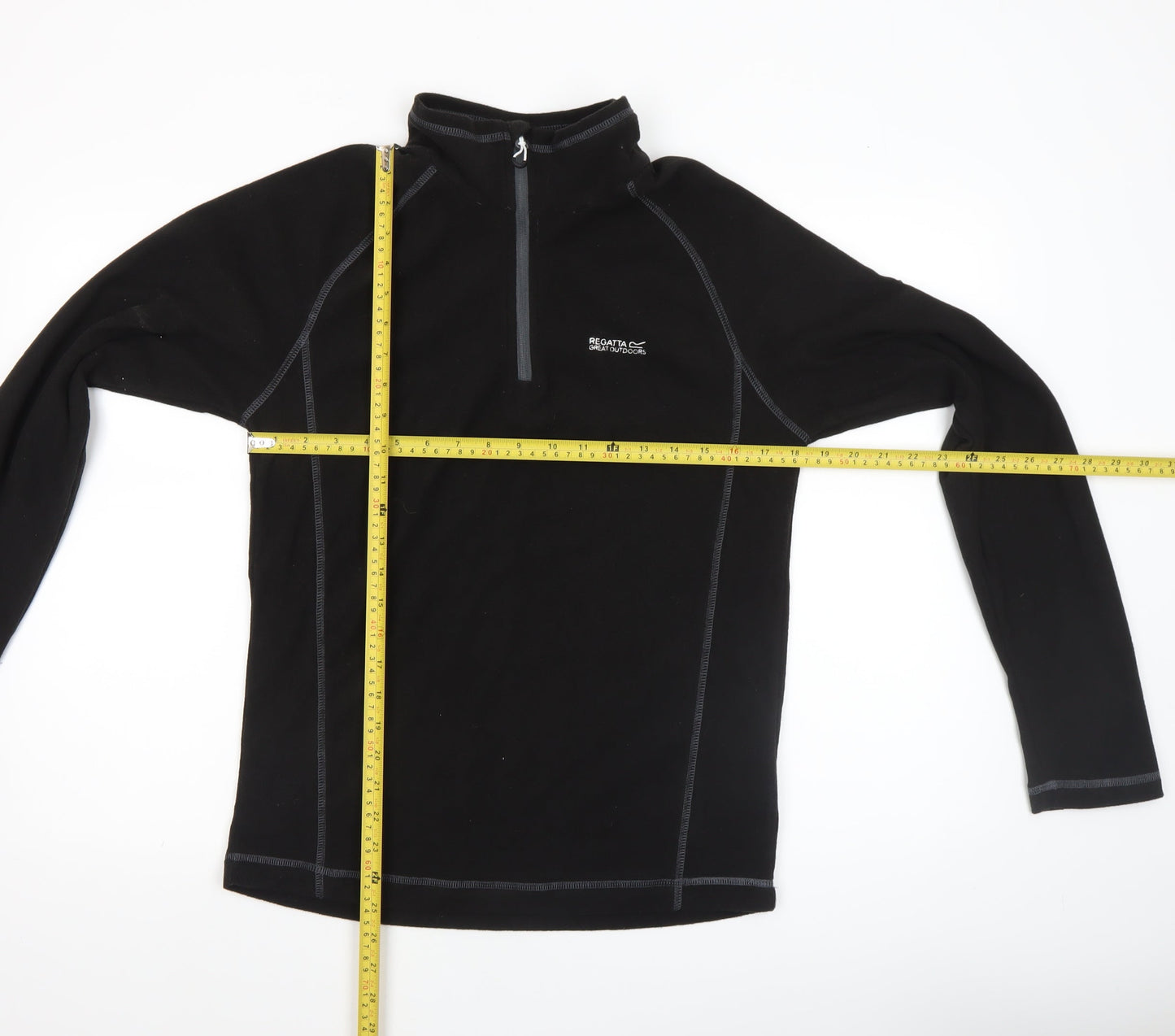 Regatta Men's Black 1/4 Zip Fleece Pullover Sweatshirt Size S