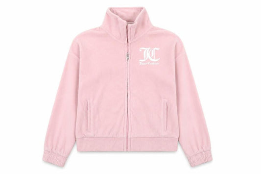 Juicy Couture Girls Pink Velour Track Jacket 12-13 Years Full Zip Logo