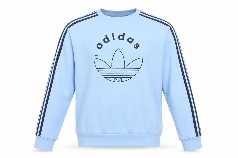Adidas Boys Blue Crew Neck Pullover Sweatshirt 14-15 Years Logo Jersey