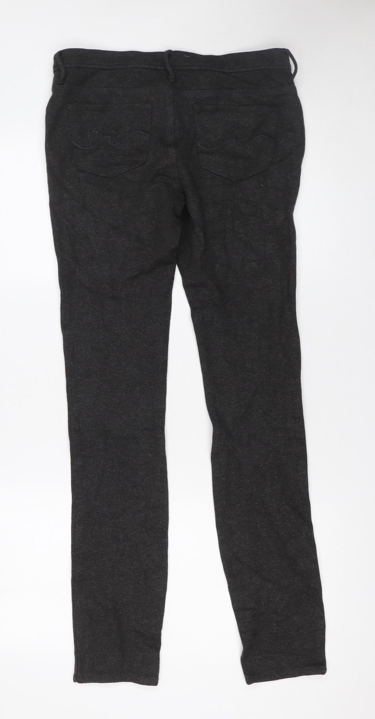 Tommy Hilfiger Women's Charcoal Skinny Trousers M Viscose Blend