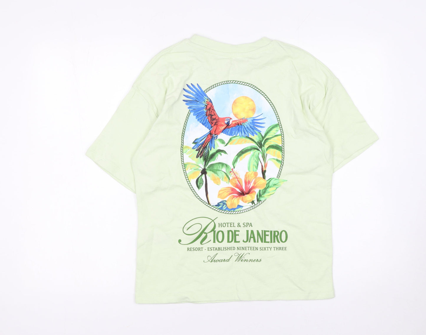 Primark Boys Green Rio de Janeiro Graphic T-Shirt 10-11 Years 146cm