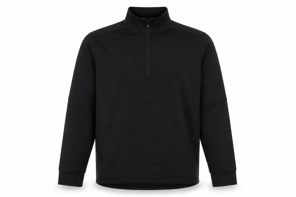 Dunnes Men's Black XL 1/4 Zip High Neck Sweatshirt