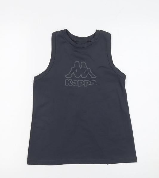 Kappa Girls Black Sleeveless Tank Top L Sports Activewear