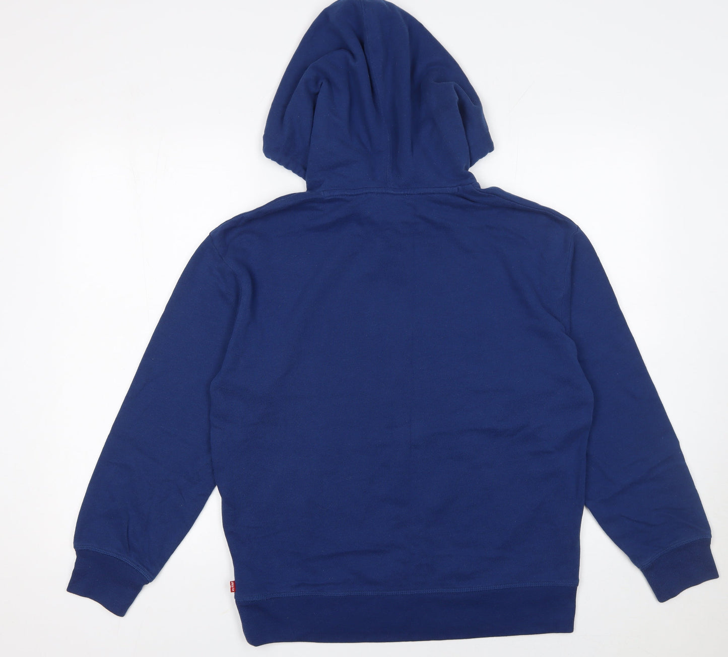 Levi's Men's Blue Pullover Hoodie S Logo Cotton Blend Fleece