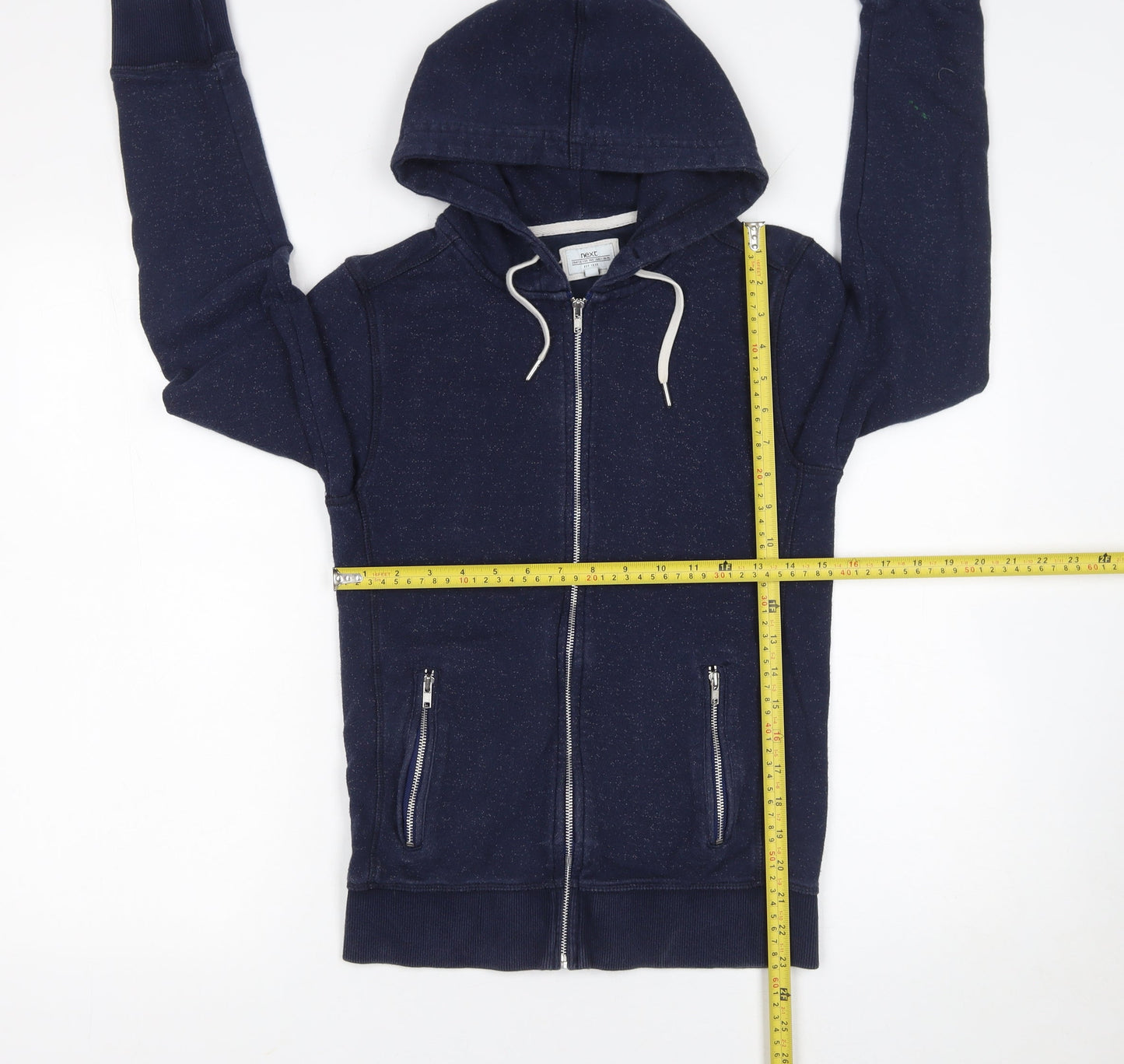 Next Women’s Navy Full Zip Hoodie XS Cotton Blend Casual