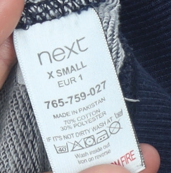 Next Women’s Navy Full Zip Hoodie XS Cotton Blend Casual
