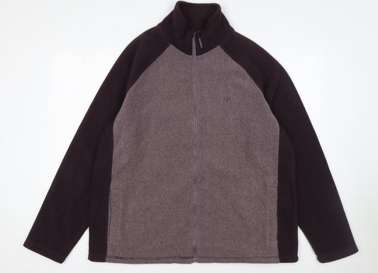 Cargo Quay Men's Brown Fleece Full Zip Jacket Size L