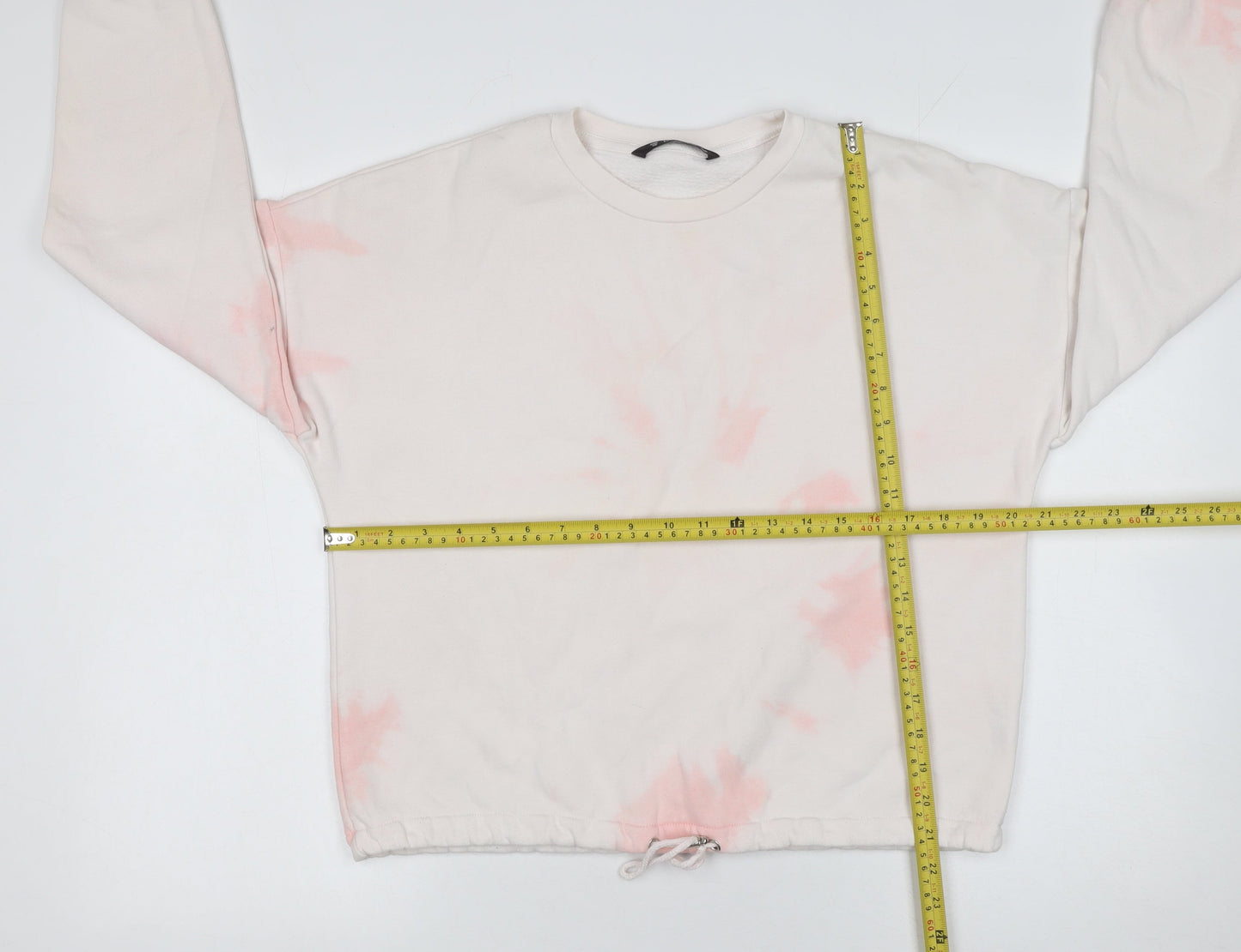 Dunnes Women’s Beige Pink Tie Dye Pullover Sweatshirt XS