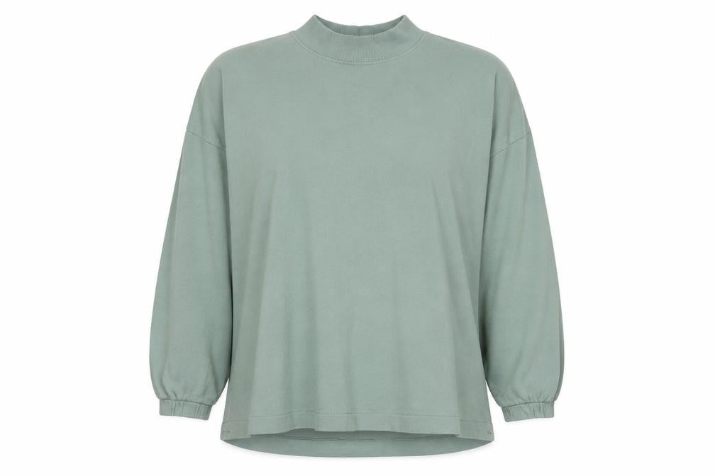 ASOS Design Women’s Green Cotton Mock Neck Oversized Sweatshirt UK 10