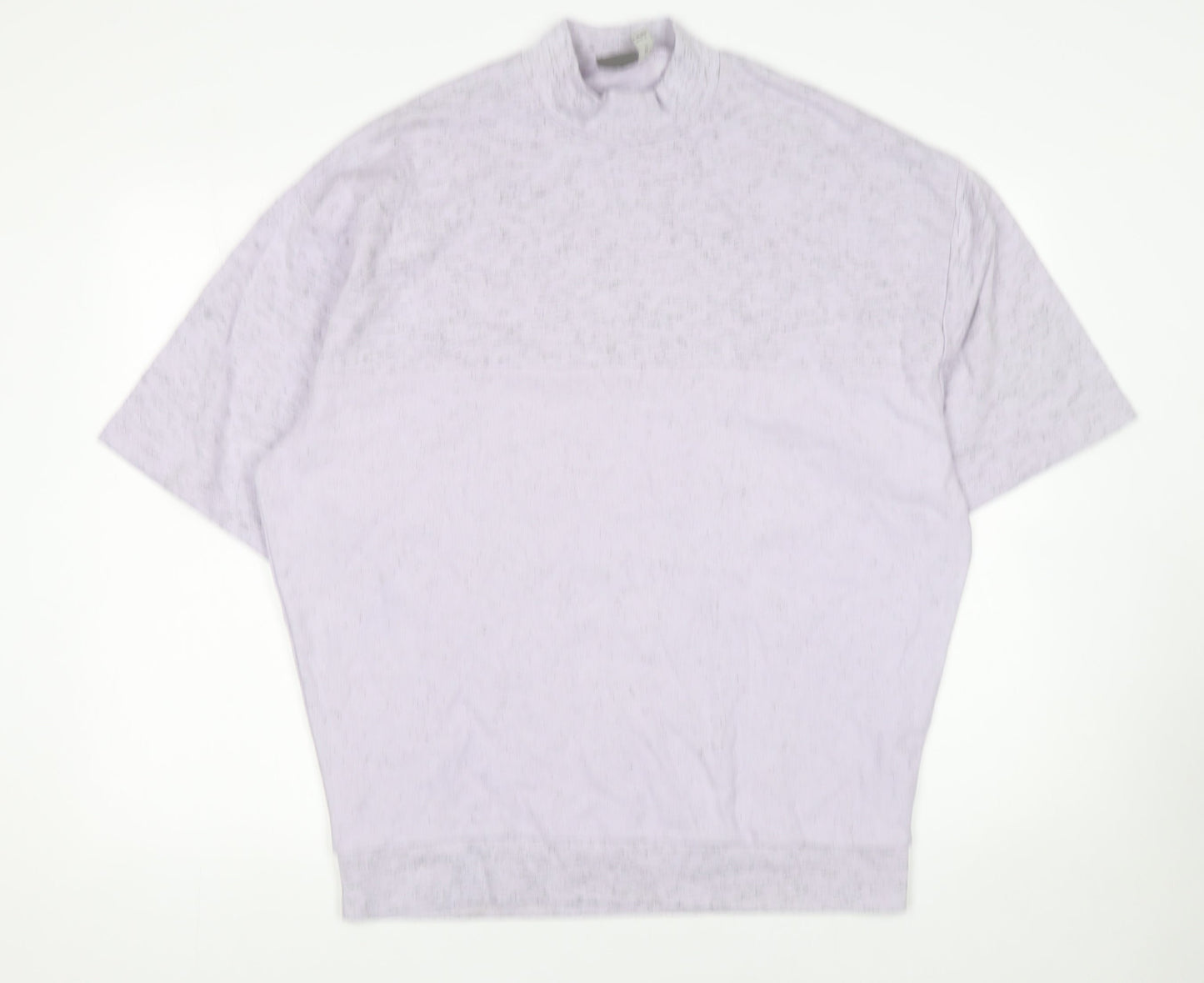 ASOS Men’s Purple Mock Neck Relaxed Fit Short Sleeve T-Shirt Size M