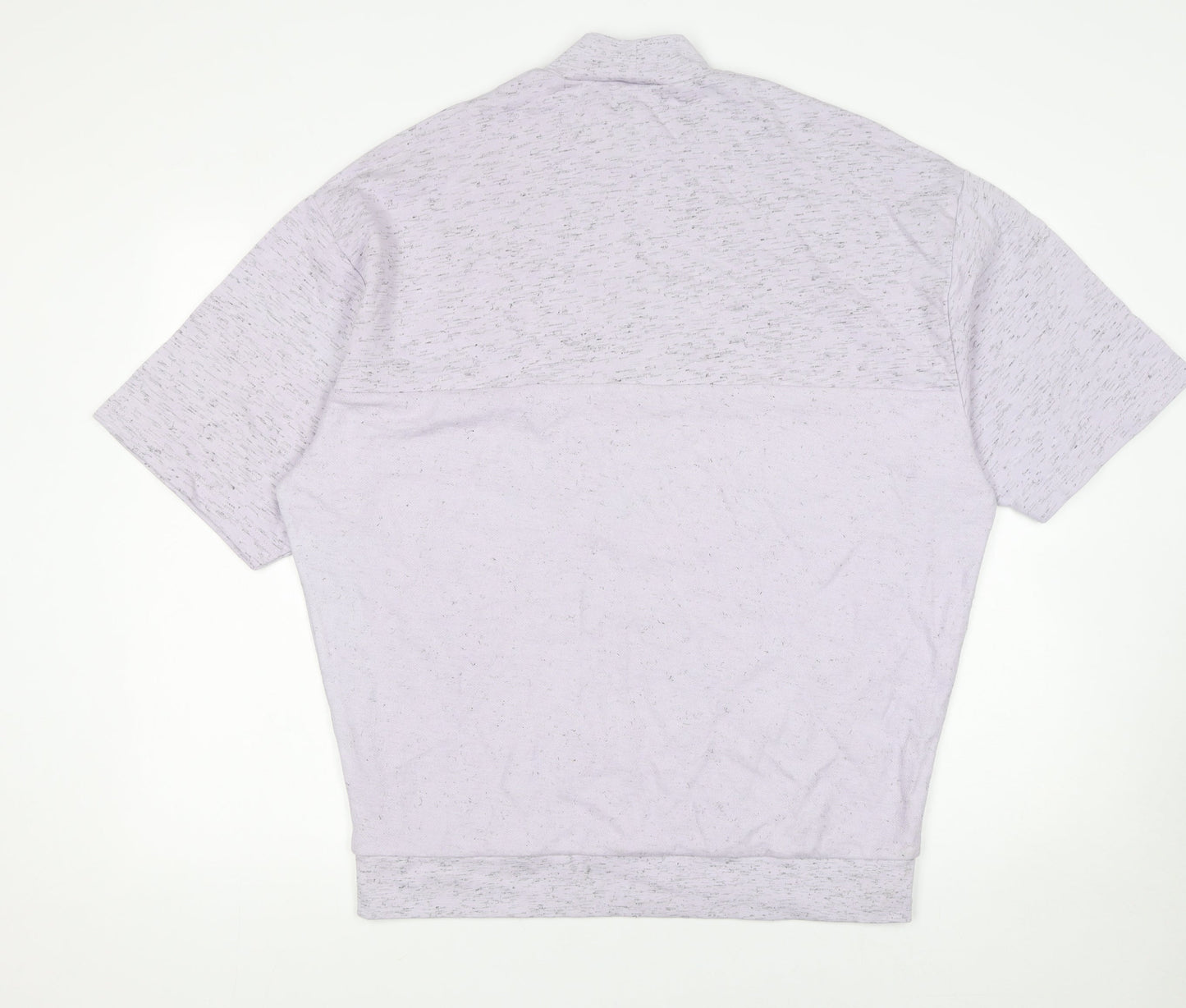 ASOS Men’s Purple Mock Neck Relaxed Fit Short Sleeve T-Shirt Size M