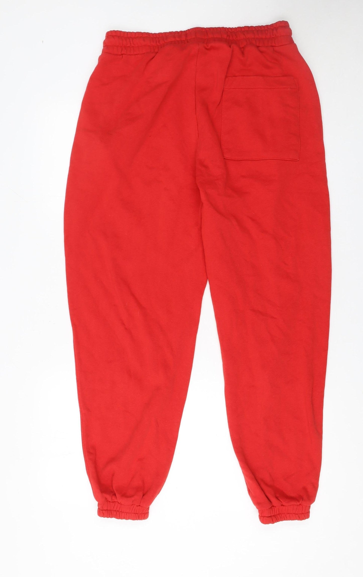 Self Women Red Jogger Sweatpants M Elastic Waist Pockets