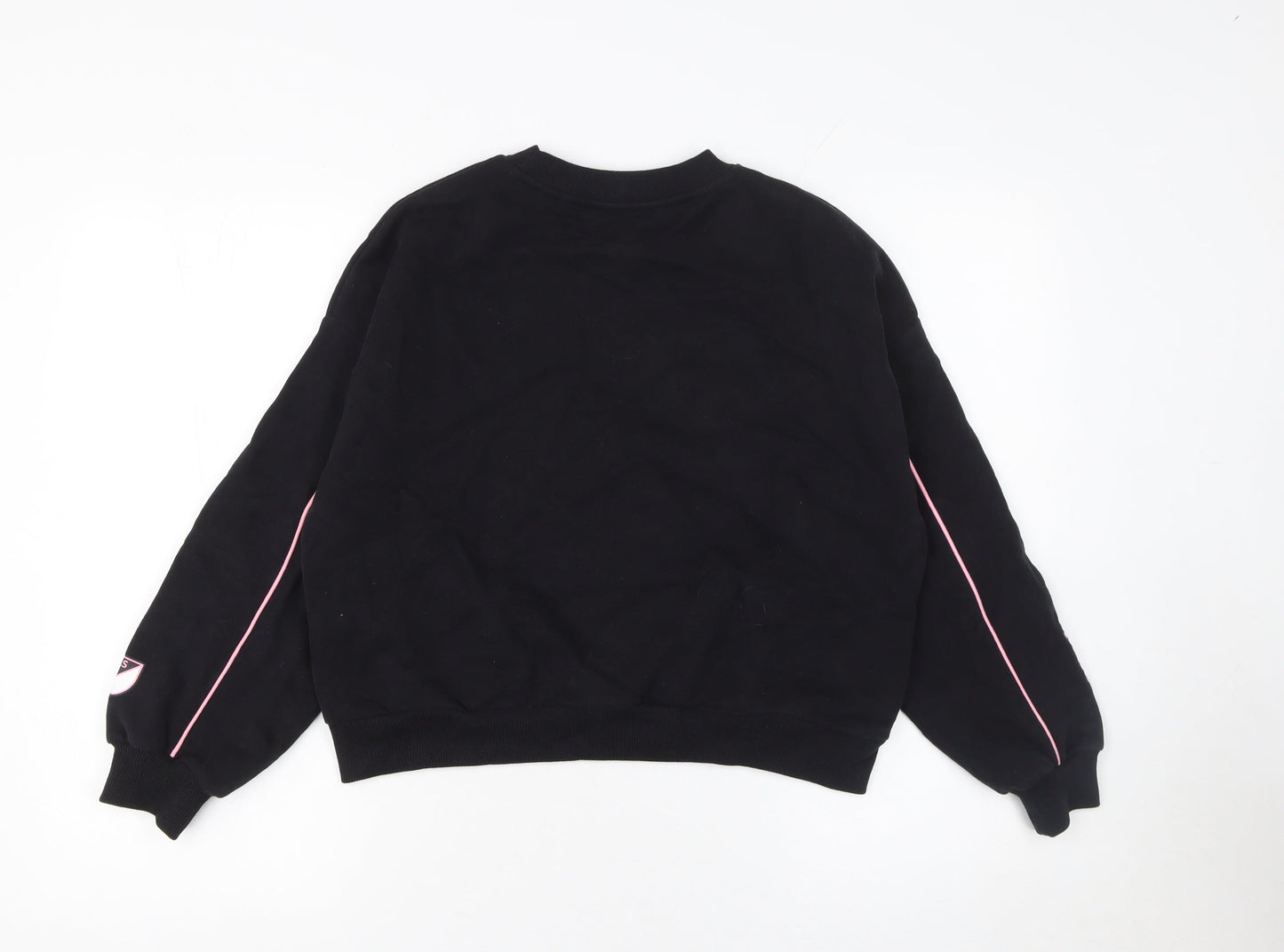 Marks and Spencer Girls Black Miami Crew Neck Graphic Sweatshirt 11-12 Years