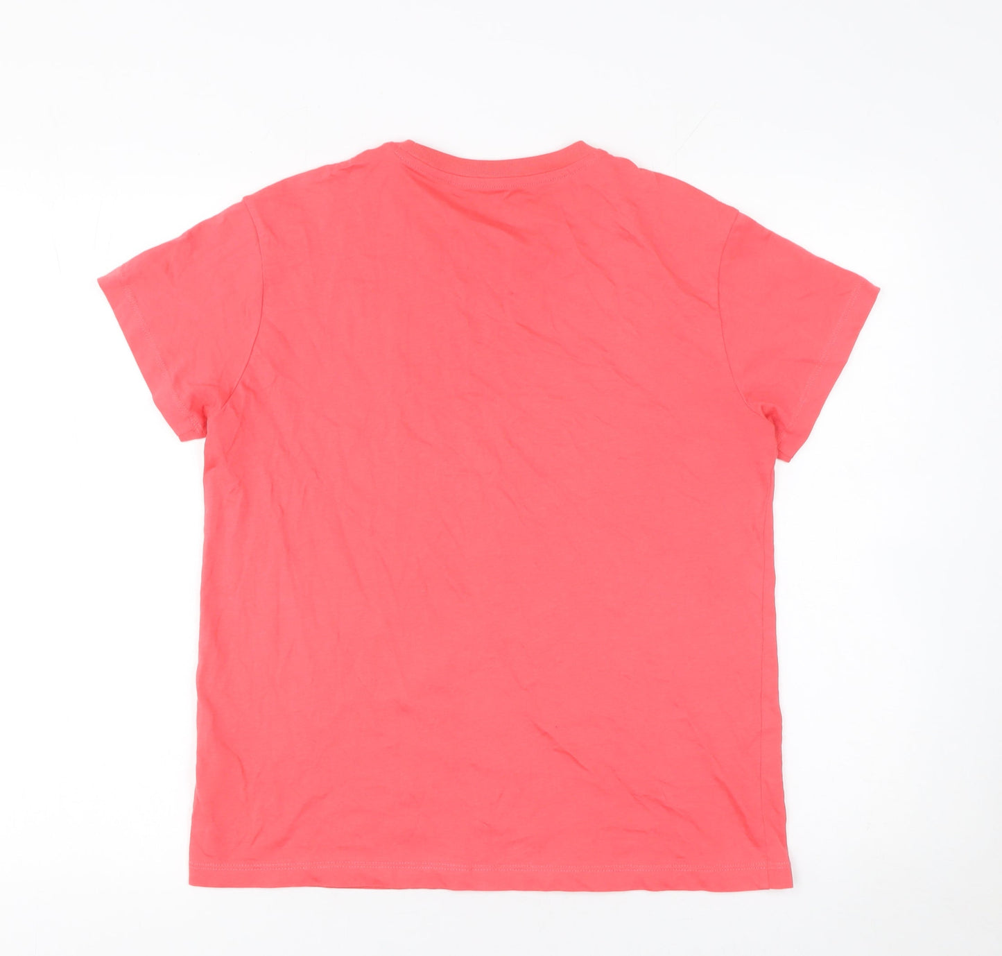 Puma Boys Pink 13-14 Years Crew Neck Cotton Logo T-Shirt