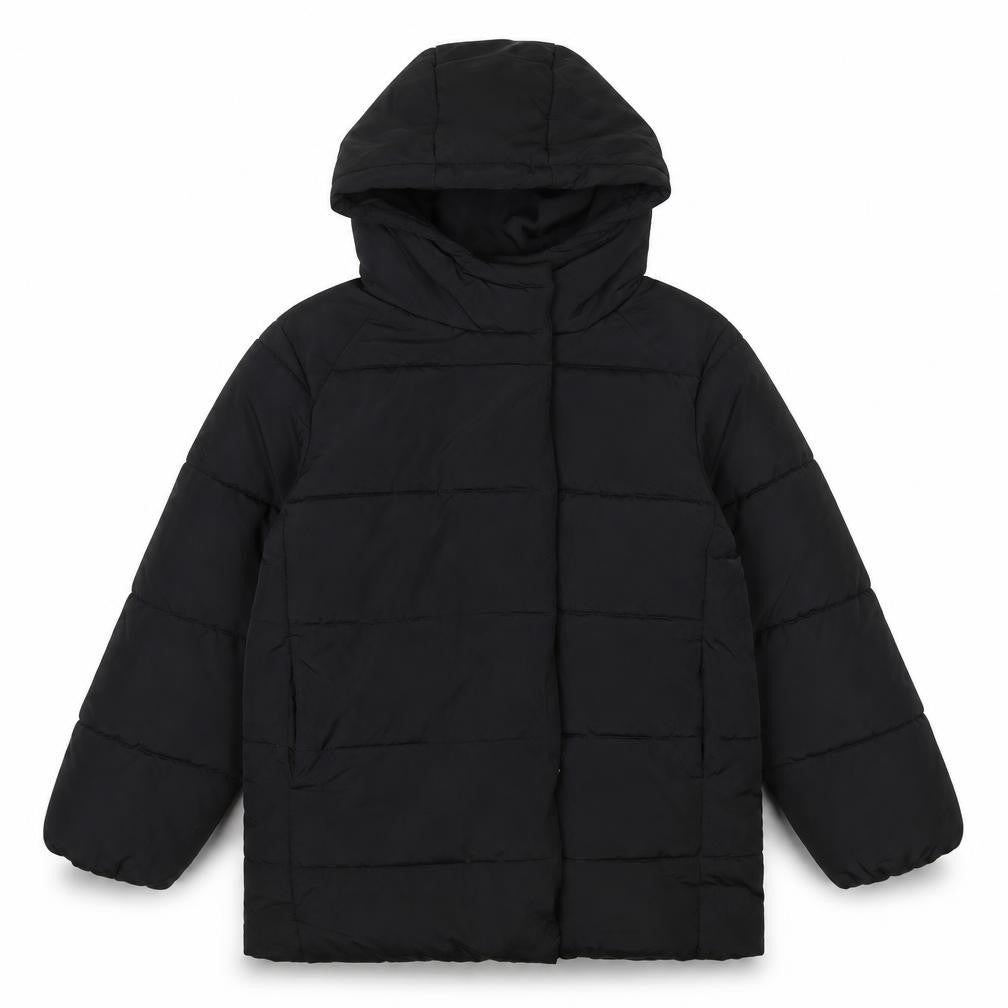 Reserved Girls Black Hooded Puffer Jacket Coat 9 Years Warm Winter