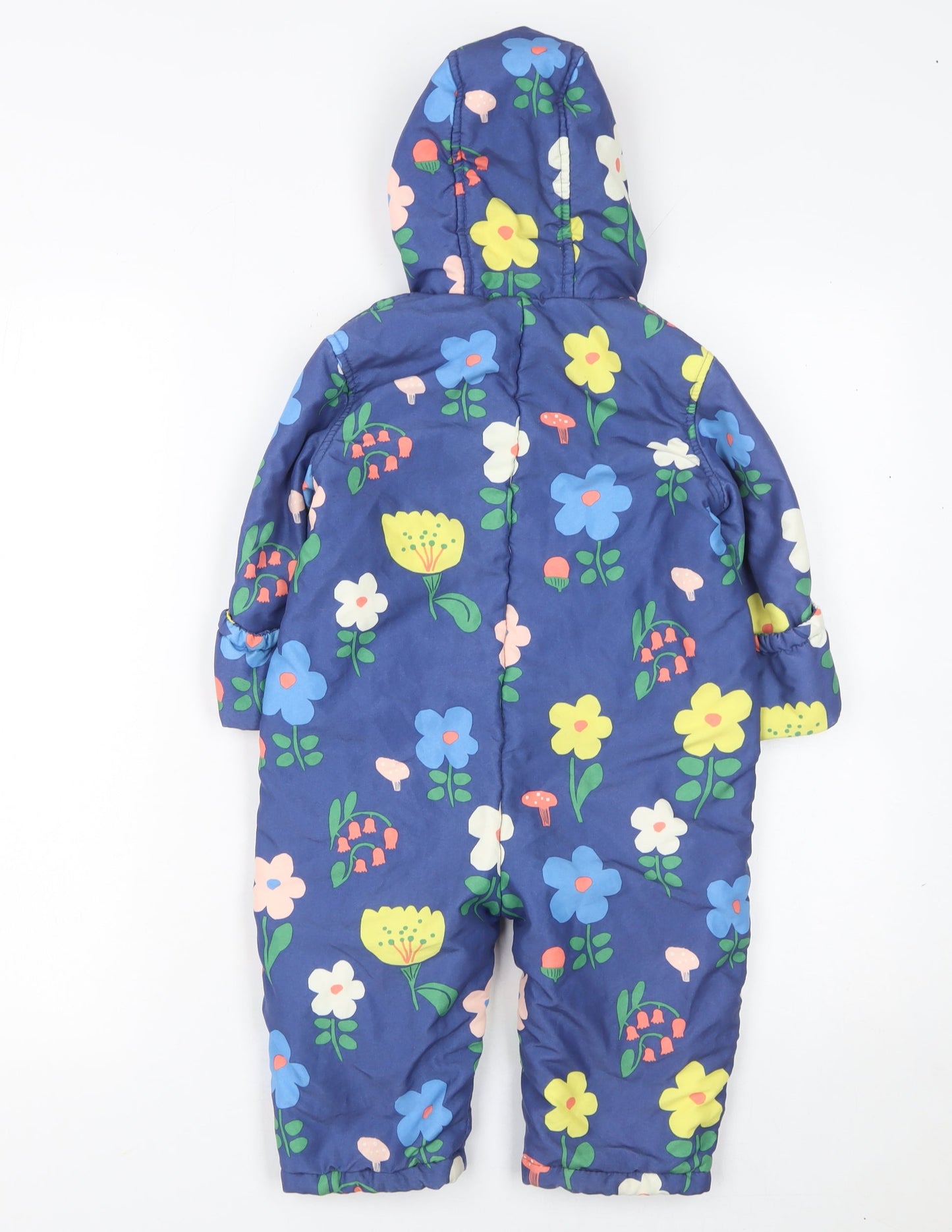 Marks and Spencer Unisex Baby Multicoloured Floral Hooded Snowsuit 12-18 Months