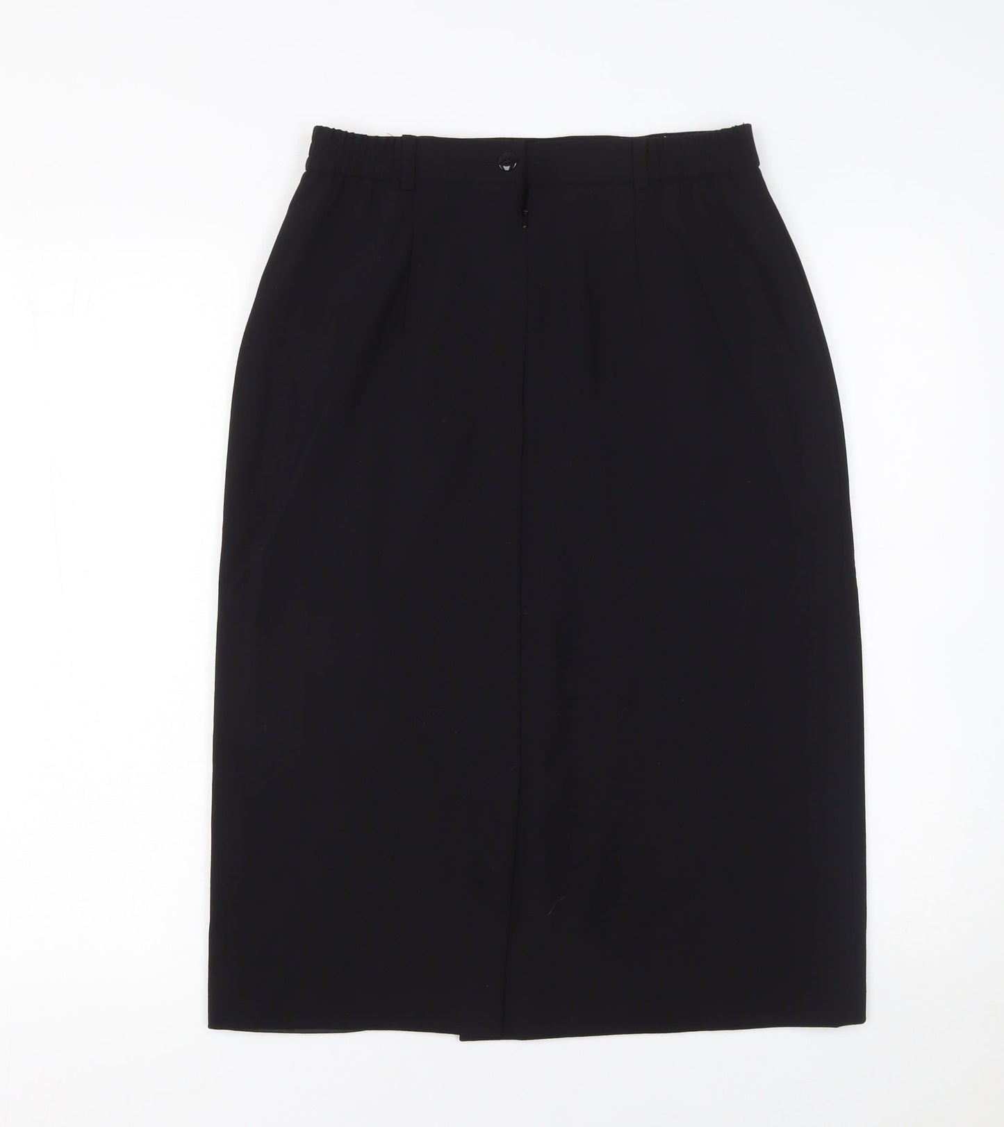 Viyella Women's Black Wool Blend Midi Pencil Skirt Size 10