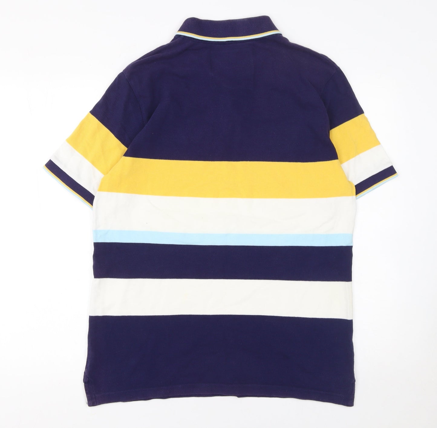 Santa Barbara Polo Club Men's Multicoloured Striped Polo Shirt XL