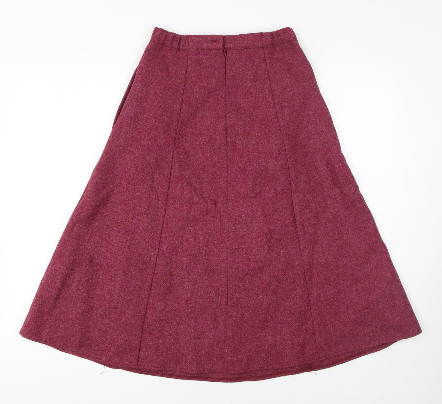 Country Collection Womens Red Wool A-Line Midi Skirt Size 10
