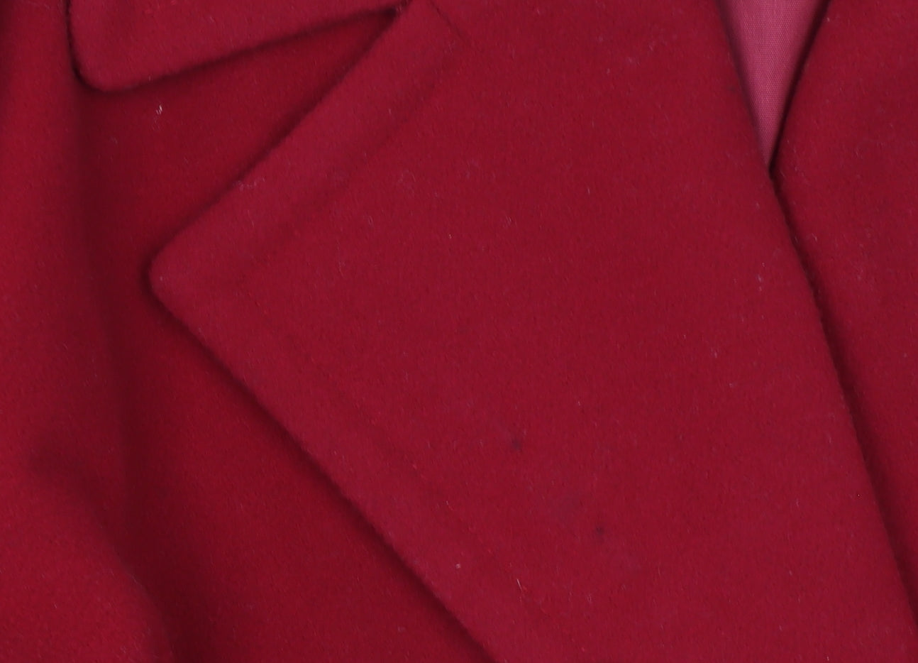 J. Taylor Women's Red Wool Blend Mid-Length Pea Coat Size M