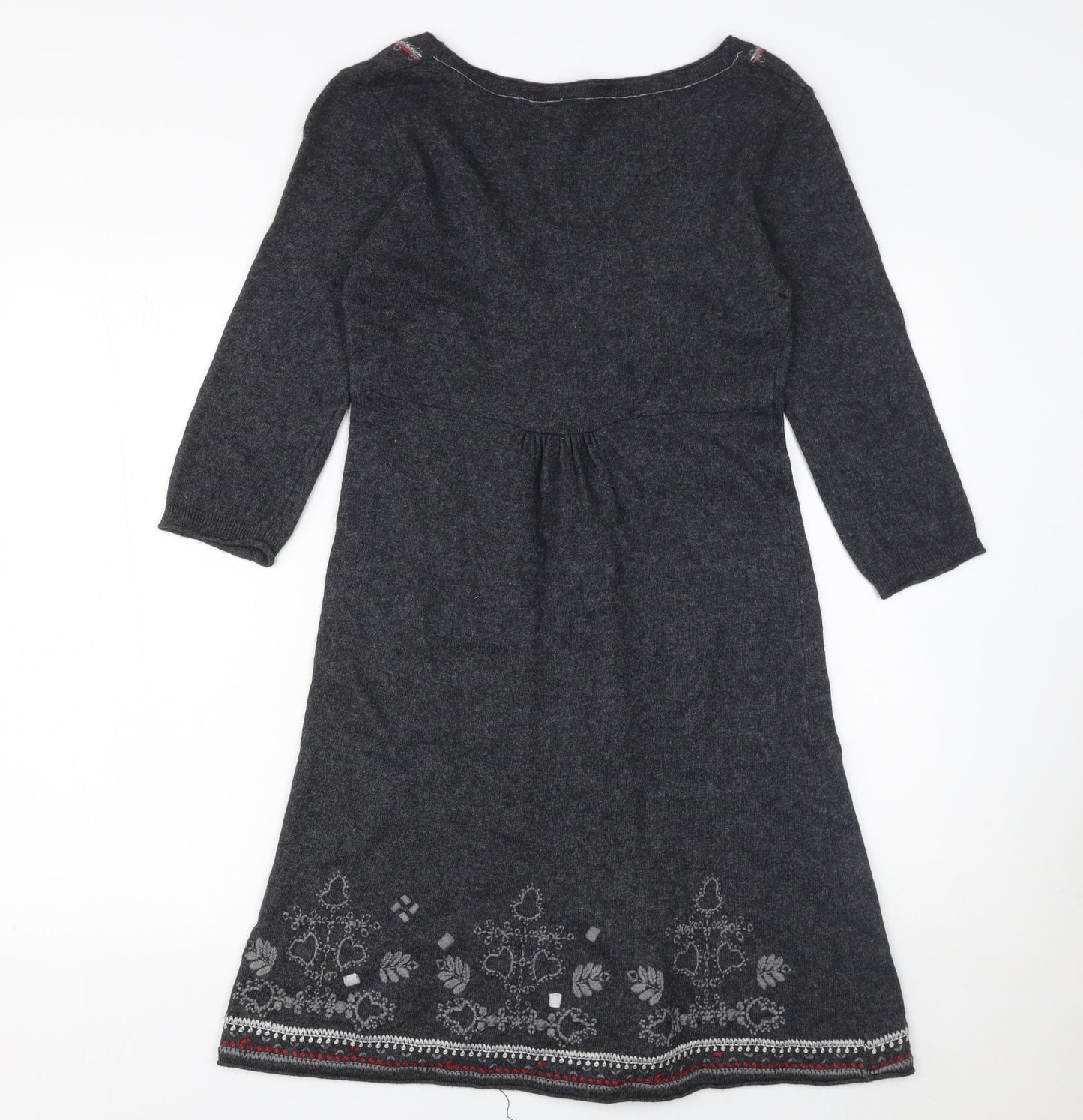White Stuff Women’s Grey Knee Length Shift Dress Size 14