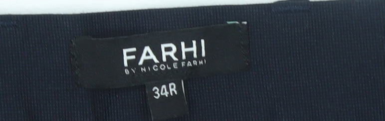Farhi by Nicole Farhi Men's Blue 34R Chino Trousers Cotton Stretch