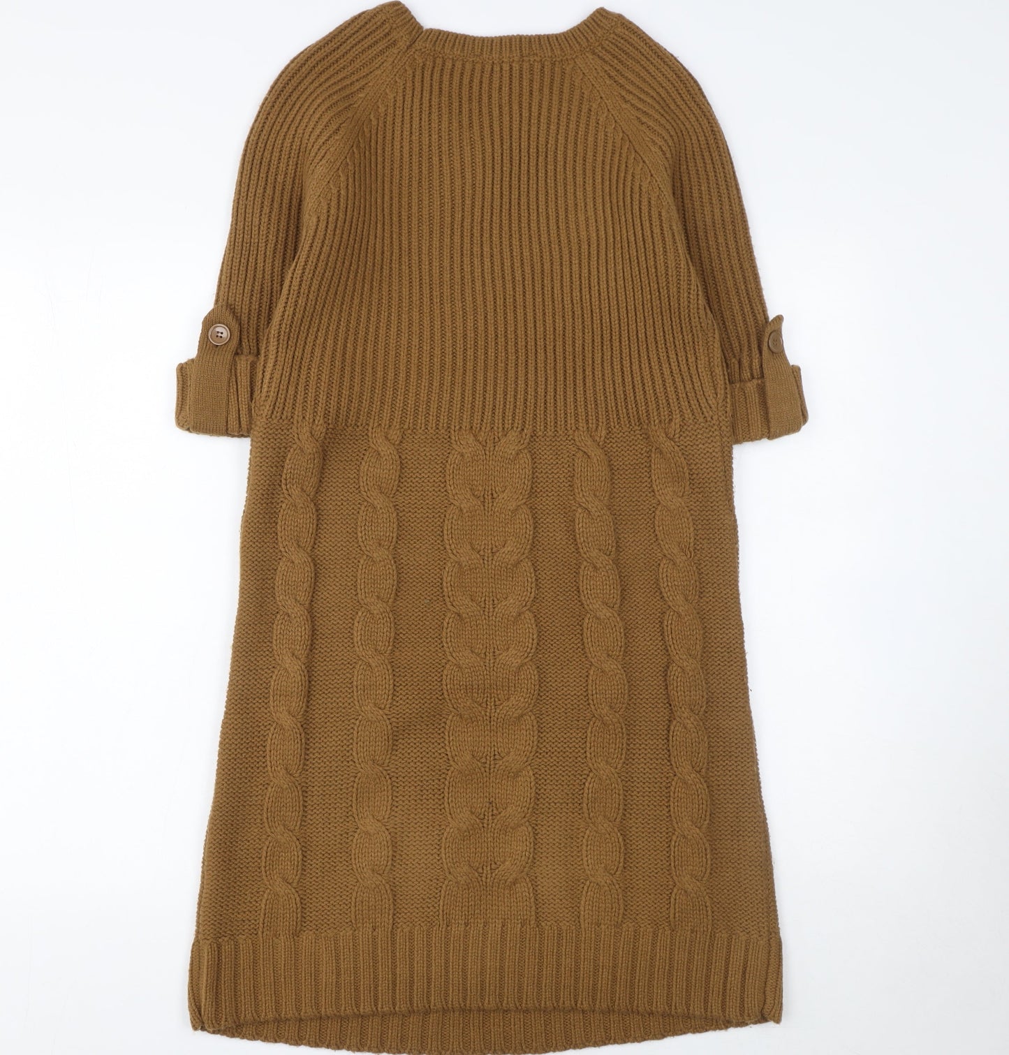 Dorothy Perkins Women’s Brown Knit Jumper Dress Size 10