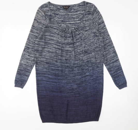 Phase Eight Women’s Blue Wool Blend Tunic Jumper Size 10