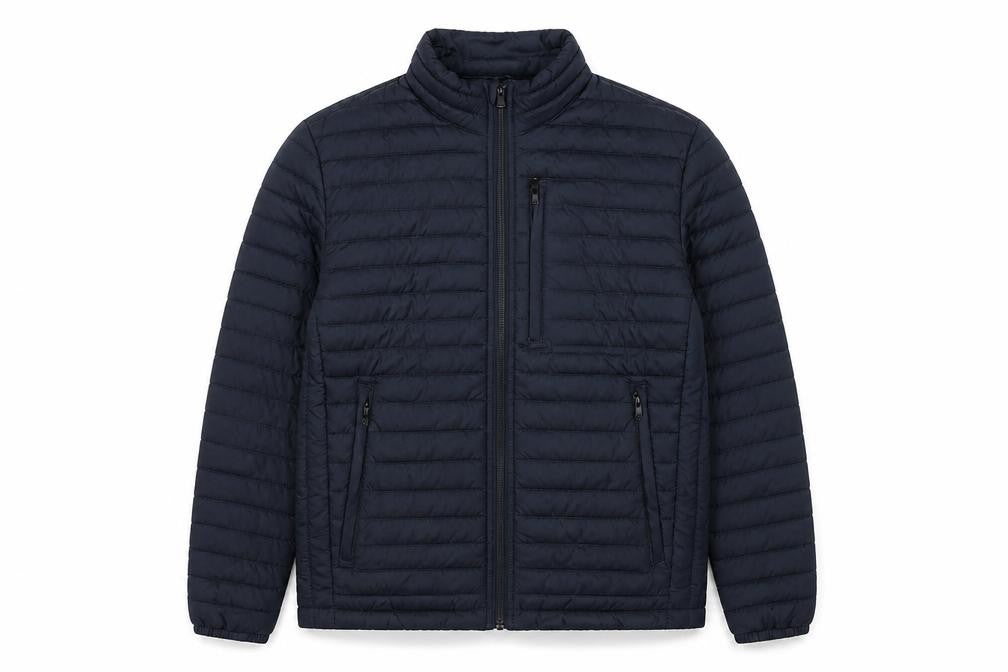 Jack & Jones Men’s Blue Puffer Jacket M Quilted Lightweight