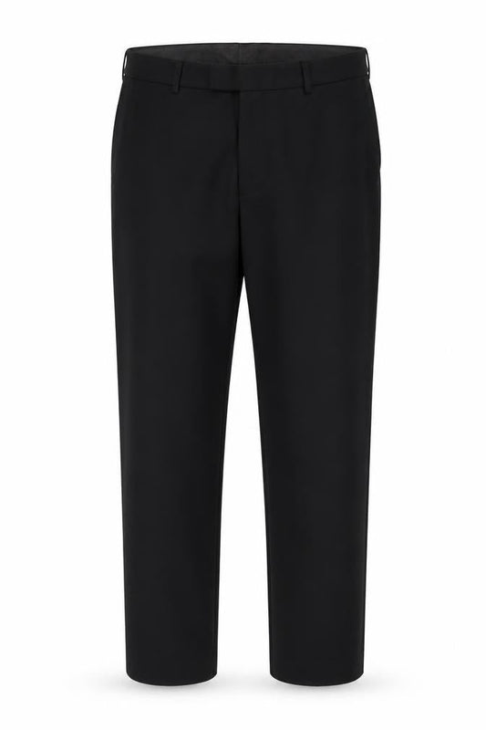 Front view of St. Bernard for Dunnes Stores Men's Black 36in Regular Fit Formal Trousers