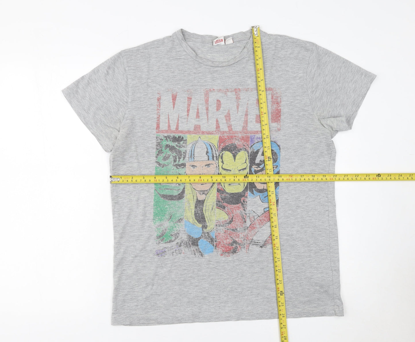 Marvel Comics Men's Grey L Graphic Superhero T-Shirt