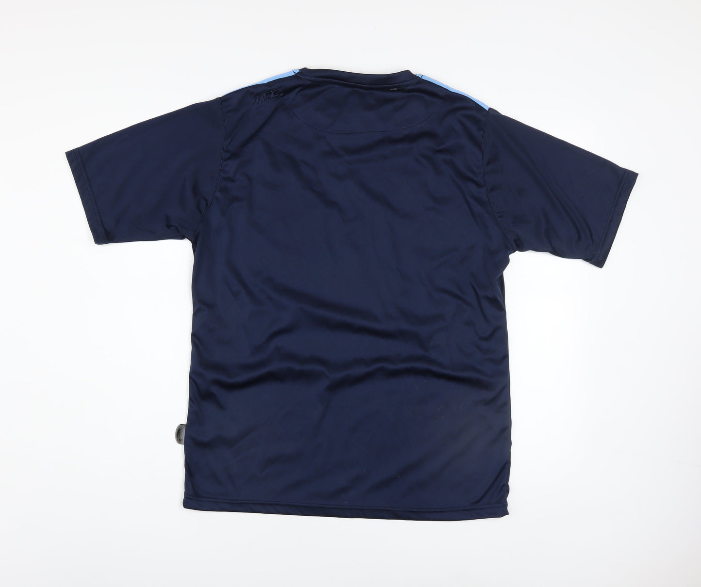 MFC Men's Blue Short Sleeve Sports T-Shirt Size L Moisture Wicking Top