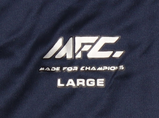 MFC Men's Blue Short Sleeve Sports T-Shirt Size L Moisture Wicking Top
