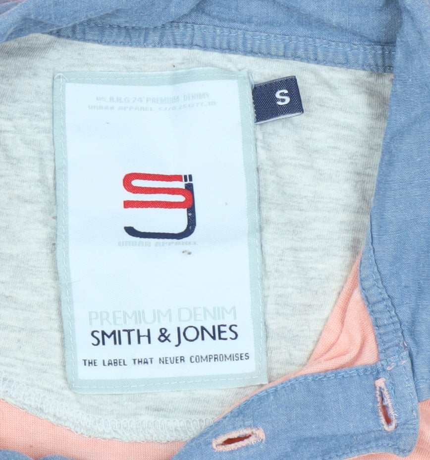 Smith & Jones Men's Pink Short Sleeve Polo Shirt Size S