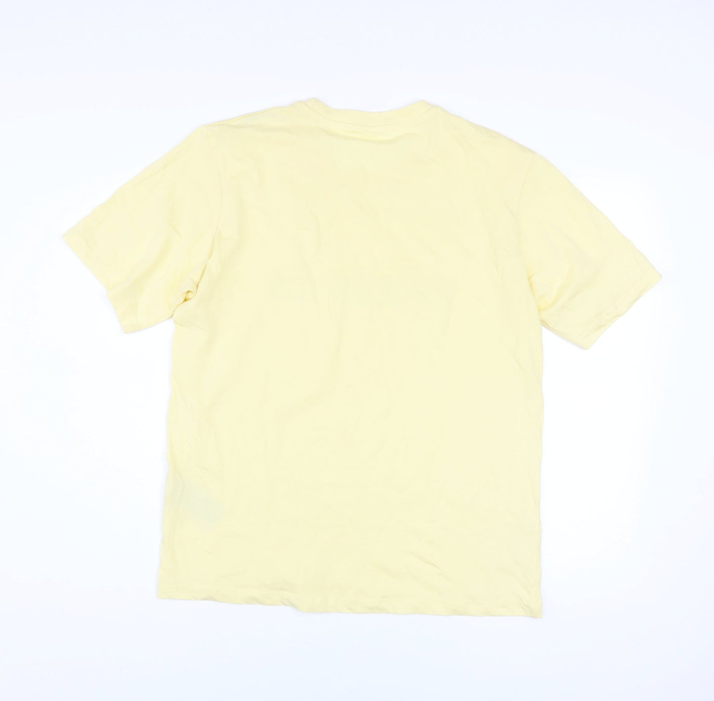 Jack & Jones Men's Yellow Originals Graphic Cotton T-Shirt Medium