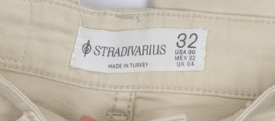 Stradivarius Women’s Beige Straight Jeans Size 4 Mid Rise