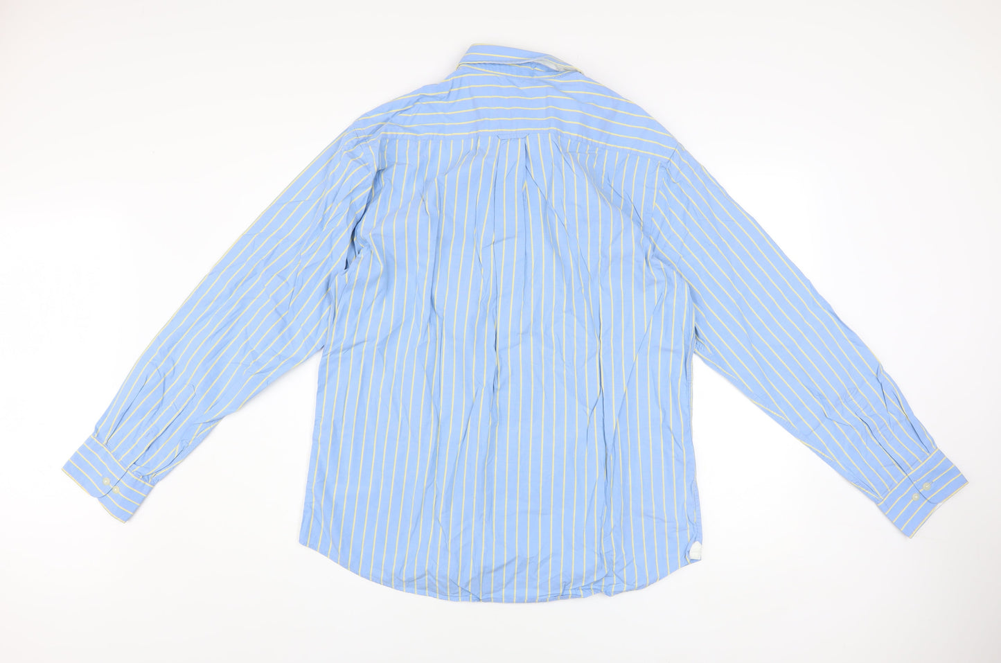 U.S. Polo Assn. Men’s Blue Striped Cotton Button-Up Shirt XL Tailored Fit