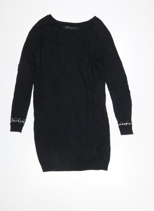 Roxy Womens Black Knit Long Sleeve Pullover Jumper Size S
